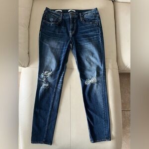 Vigoss Dark Blue Distressed Skinny Jeans